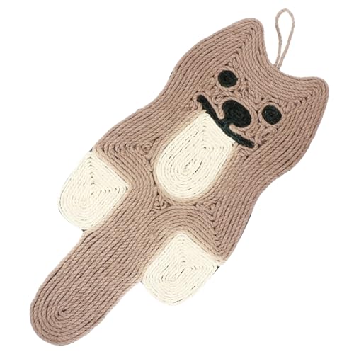 TOYANDONA Katzen Sisal Kratzmatte mit Hängeschlaufe Multifunktionales Kratzpad zum Schutz von Möbeln Platzsparend an Wand oder Tür mit Futteröffnung zur Katzenanlockung rutschfest und TOYANDONA Katzen Sisal Kratzmatte mit Hängeschlaufe Multifunktionales Kratzpad zum Schutz von Möbeln Platzsparend an Wand oder Tür mit Futteröffnung zur Katzenanlockung rutschfest und von TOYANDONA