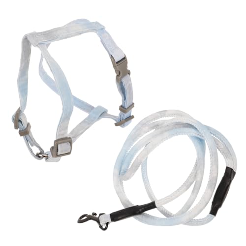 TOYANDONA Katzentraktionskragen Smoking Geschirr Kätzchen Und Für Katzen Name Katzenkätzchenweste Bogen Katzenweste Mit Leine Klein Kätzchenleine Einstellbar Elastisch Polyester Blau von TOYANDONA