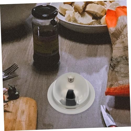 TOYANDONA Keramik Butterdose mit Deckel Vielseitige Butterschale und Servierteller Glatte Oberfläche Einfach zu Reinigen für Butter Gewürze Desserts Snacks Silberfarbener Edelstahlrand von TOYANDONA