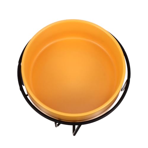TOYANDONA Keramik Katzen Hundenapf mit Erhöhtem Ständer rutschfest Auslaufsicher Spülmaschinenfest Ergonomisch für Entspanntes Fressen und Trinken Gelber Napf mit Schwarzem Gestell TOYANDONA Keramik Katzen Hundenapf mit Erhöhtem Ständer rutschfest Auslaufsicher Spülmaschinenfest Ergonomisch für Entspanntes Fressen und Trinken Gelber Napf mit Schwarzem Gestell von TOYANDONA