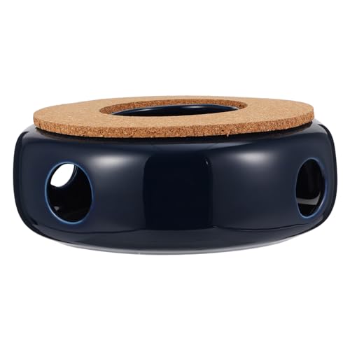 TOYANDONA Keramik Teekannenwärmer mit Kerzenheizung Multifunktionaler Teekannen Stövchen aus Porzellan und Holz Rutschfester Teapot Heater für Zuhause Büro und Teestuben Blau TOYANDONA Keramik Teekannenwärmer mit Kerzenheizung Multifunktionaler Teekannen Stövchen aus Porzellan und Holz Rutschfester Teapot Heater für Zuhause Büro und Teestuben Blau von TOYANDONA