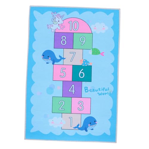 TOYANDONA Kinderzimmer Teppich Hopscotch Bodenmatte rutschfest Weicher Spielteppich für Jungen und Mädchen Strapazierfähig Dekorativ Geeignet für Wohnzimmer Spielzimmer Schlafzimmer von TOYANDONA