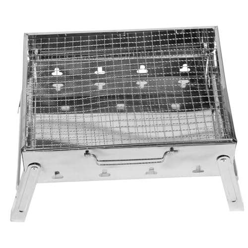 TOYANDONA Klappbarer Edelstahl Bbq Grill für Camping Outdoor Barbecue Kompakter Tragbarer Holzkohlegrill Rostfrei Leicht zu Reinigen für Wanderungen und Gartenpartys TOYANDONA Klappbarer Edelstahl Bbq Grill für Camping Outdoor Barbecue Kompakter Tragbarer Holzkohlegrill Rostfrei Leicht zu Reinigen für Wanderungen und Gartenpartys von TOYANDONA