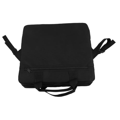 TOYANDONA Klappbarer Outdoor Campingstuhl mit Rückenlehne und Gepolstertem Sitzkissen Faltbarer Gartenstuhl Leicht Transportierbar für Sportveranstaltungen Strand und Reisen Schwarz von TOYANDONA