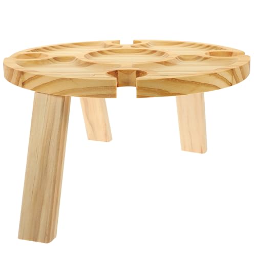 TOYANDONA Klappbarer Weintisch mit Glashalter Tragbarer Outdoor Picknicktisch Strapazierfähiger Leichter Camping und Strandtisch Praktisch für Weinliebhaber und Gartenfeiern TOYANDONA Klappbarer Weintisch mit Glashalter Tragbarer Outdoor Picknicktisch Strapazierfähiger Leichter Camping und Strandtisch Praktisch für Weinliebhaber und Gartenfeiern von TOYANDONA