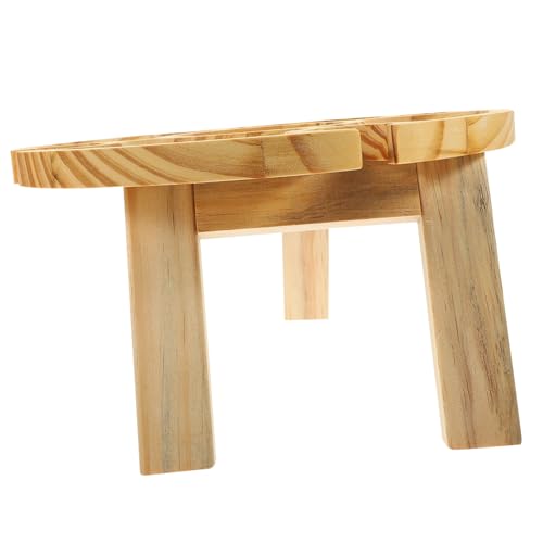 TOYANDONA Klapptisch Weinregal Kleiner Klapptisch Strandtisch im Freien tragbar Kleiner Außentisch Picknickfach Tablett für Picknicktische Holz von TOYANDONA
