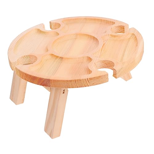 TOYANDONA Klapptisch für Outdoor Aktivitäten Tragbarer Picknick und Weintisch Klein für Camping Partys Strand und Garten von TOYANDONA