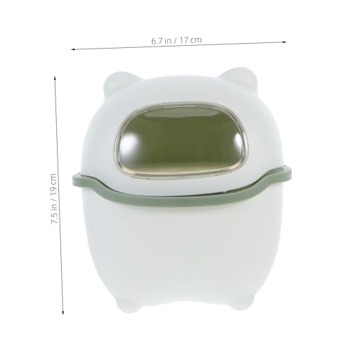TOYANDONA Kleine Tisch mülltonne mit Deckel Cartoon Bär Form Mini Abfalleimer Süßer Desktop Abfallbehälter Praktisch für Büro Zuhause Schreibtisch Dekoration von TOYANDONA