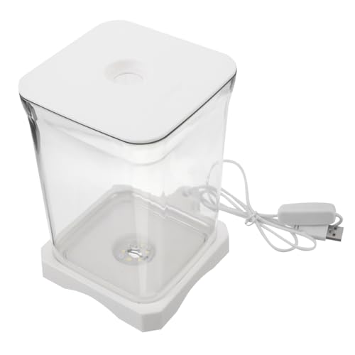 TOYANDONA Kleiner Desktop Aquarium mit Fütterungsöffnung aus Hochwertigem Kunststoff für Goldfische Garnelen und Quallen für Büro und Wohnraumdekoration von TOYANDONA