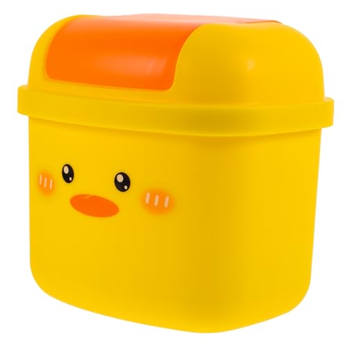 TOYANDONA Kleiner Desktop Mülleimer aus Robustem Kunststoff mit Niedlicher Gelber Entenform Leichter Tischabfalleimer für Büro und Zuhause Kreativer Mini Papierkorb ohne Deckel TOYANDONA Kleiner Desktop Mülleimer aus Robustem Kunststoff mit Niedlicher Gelber Entenform Leichter Tischabfalleimer für Büro und Zuhause Kreativer Mini Papierkorb ohne Deckel von TOYANDONA