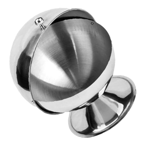 TOYANDONA Kleiner Desktop Mülleimer mit Deckel aus Edelstahl Kompakter Metallabfalleimer für Schreibtisch Badezimmer und Wohnzimmer Langlebiger Papierkorb für Saubere Arbeitsflächen von TOYANDONA