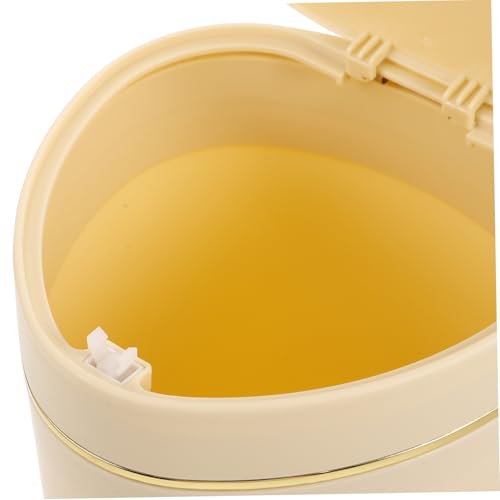 TOYANDONA Kleiner Mini Mülleimer mit Deckel Pressfunktion Kompakt Tragbar für Tisch Schreibtisch Wohnzimmer Büro Badezimmer Platzsparender Abfallbehälter für Küche Auto von TOYANDONA