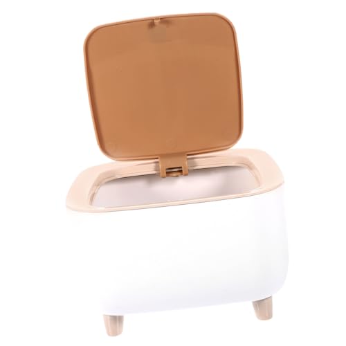 TOYANDONA Kleiner Mülleimer mit Deckel Desktop Abfallbehälter für Büro Wohnzimmer Küche Bad Stabiler Stand Moderater Volumen Praktischer Schreibtisch Abfallkorb TOYANDONA Kleiner Mülleimer mit Deckel Desktop Abfallbehälter für Büro Wohnzimmer Küche Bad Stabiler Stand Moderater Volumen Praktischer Schreibtisch Abfallkorb von TOYANDONA
