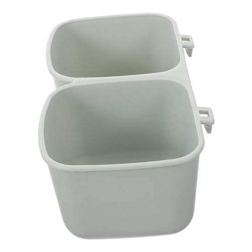 TOYANDONA Kleiner Stabiler Futternapf für Haustierkäfige Hängender Doppelnapf Auslaufsicher Platzsparend Geeignet für Hunde Katzen Kleintiere für Reisen und Outdoor Einsatz von TOYANDONA