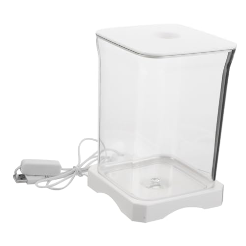 TOYANDONA Kleines Kunststoff Aquarium mit Fütterungsöffnung Transparenter Desktop Goldfischschale Kompakter Betta Fisch Tank für Büro und Zuhause Dekoratives Miniatur Ökosystem für von TOYANDONA