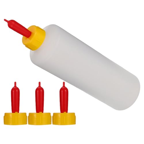 TOYANDONA Kleines Tier milchfläschchen mit Austauschbaren Saugern Wiederverwendbar Bpa frei Leicht Sicher für Lämmer Welpen und Ziegen Großes Fassungsvermögen Praktisch für Tierfütterung von TOYANDONA