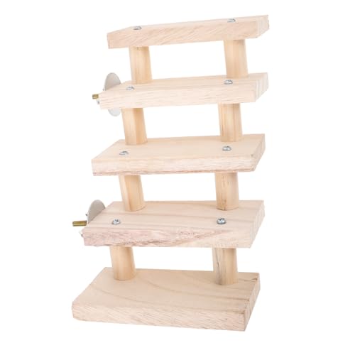 TOYANDONA Kleintier Holzleiter für Hamster Sicheres Natürliches Klettergerüst für Meerschweinchen und Kleine Haustiere Glatt Polierte Oberfläche und Praktisch für Aktivitäten und Verstecke von TOYANDONA