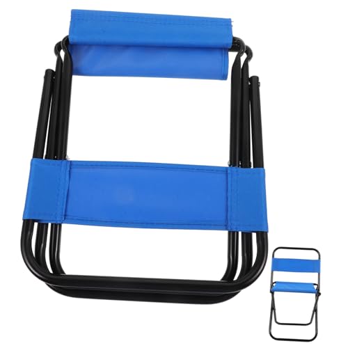TOYANDONA Kompakter Faltbarer Campingstuhl mit Stabilem Stahlrahmen Leichter Tragbarer Outdoor Sitzhocker für Angeln Strand Picknick und Reisen Einfach zu Öffnen und Platzsparend von TOYANDONA