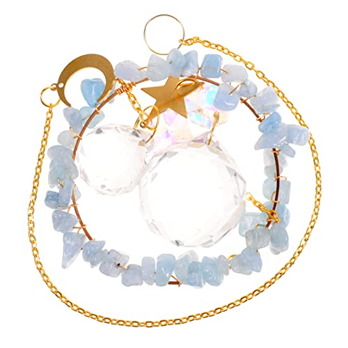 TOYANDONA Natürlicher Kristall- Hängende Dekoration Eleganter Windspiel-hänger Mit Mond Und Sternen Garten-Accessoire Für Fenster Und Räume TOYANDONA Natürlicher Kristall- Hängende Dekoration Eleganter Windspiel-hänger Mit Mond Und Sternen Garten-Accessoire Für Fenster Und Räume von TOYANDONA