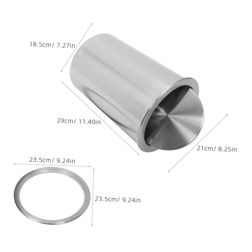TOYANDONA Küchen Mülleimer Aus Edelstahl Edelstahl Mülleimer Arbeitsplatten Abfalldeckel Mit Deckel von TOYANDONA