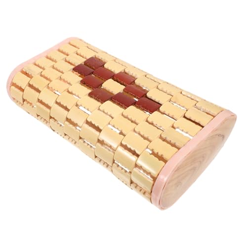 TOYANDONA Kühlendes Bambuskissen für Sauna und Reisen Ergonomisches Nackenstützkissen Atmungsaktiv und Tragbar Schweißdampf Nackenkissen für Sommer Unterstützung für Lendenwirbelsäule von TOYANDONA