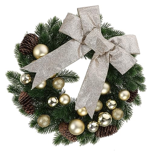 TOYANDONA Weihnachtlicher Türkranz Mit Schleife Festliche Dekoration Für Fenster Und Türen Für Weihnachten Neujahr Und Feiertagsfeiern Künstlicher Weihnachtskranz Mit Klassischen TOYANDONA Weihnachtlicher Türkranz Mit Schleife Festliche Dekoration Für Fenster Und Türen Für Weihnachten Neujahr Und Feiertagsfeiern Künstlicher Weihnachtskranz Mit Klassischen von TOYANDONA