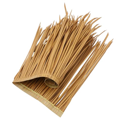 TOYANDONA Künstliches Strohdach für Garten Realistische Deko für DIY Lange Feuerfeste Kunststrohmatte für Gartendeko und Außendekoration von TOYANDONA
