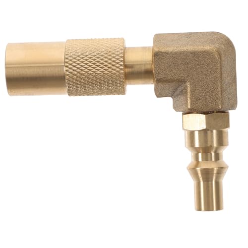 TOYANDONA Kupfer Rv Anschluss Winkeladapter für Gasgrill Wetterfester Messing Verbinder Einfache Installation Kompatibel mit Blackstone Grills und Einwegflaschen von TOYANDONA