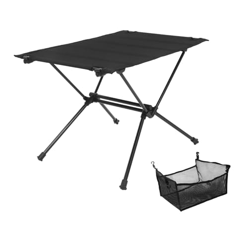 TOYANDONA Leichter Kompakter Faltbarer Campingtisch aus Aluminiumlegierung mit Netzfach Tragbar für Outdoor Camping Wandern BBQ Picknick für Auto Rucksackreisen von TOYANDONA