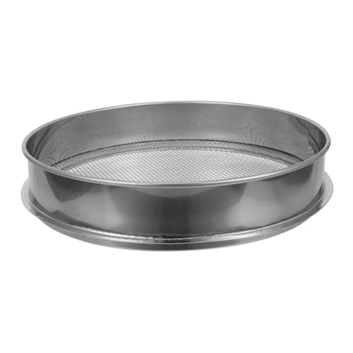 TOYANDONA Maschensieb aus Edelstahl Gartenbedarf Gartensieb feinsieb Gartenarbeit zubehör Material Garten sieb Werkzeug Sandsieb aus Edelstahl Sieb für Erde Rostfreier Stahl Silver von TOYANDONA