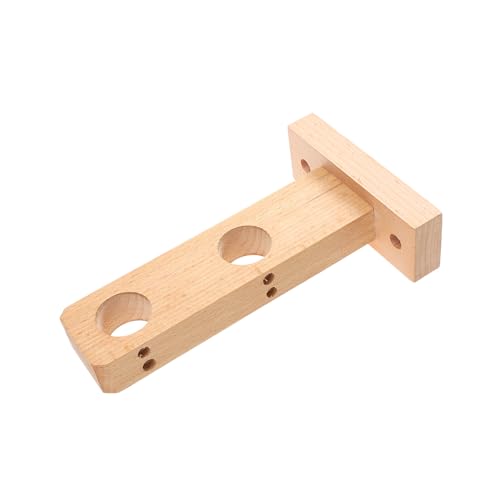 TOYANDONA Massiver Gardinenstangenhalter aus Buchenholz Stabiles Duschvorhang stangenende Einfach zu Montierender Vorhanghalter für Bad Wohnzimmer Schlafzimmer Robust und Dekorativ von TOYANDONA