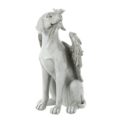 TOYANDONA Memorial Dog Angel Statue Decor: Gartenwelpen Tombstone Kunst Figur Kleine Hund Skulptur Memorial Grab Marker Tribute Statue von TOYANDONA