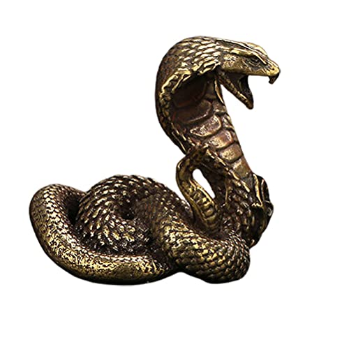 TOYANDONA Messing Cobra Schlange Statue Cobra Schlange Skulptur Reichtum Figurine Home Decor Sammlerstück Geschenk von TOYANDONA