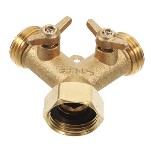 TOYANDONA Messing Y Verteiler mit Absperrhähnen Robuster Garten Wasserverteiler für Zwei Schläuche Effiziente Wasserspaltung Vielseitig für Außenbereich Einfache Installation für TOYANDONA Messing Y Verteiler mit Absperrhähnen Robuster Garten Wasserverteiler für Zwei Schläuche Effiziente Wasserspaltung Vielseitig für Außenbereich Einfache Installation für von TOYANDONA