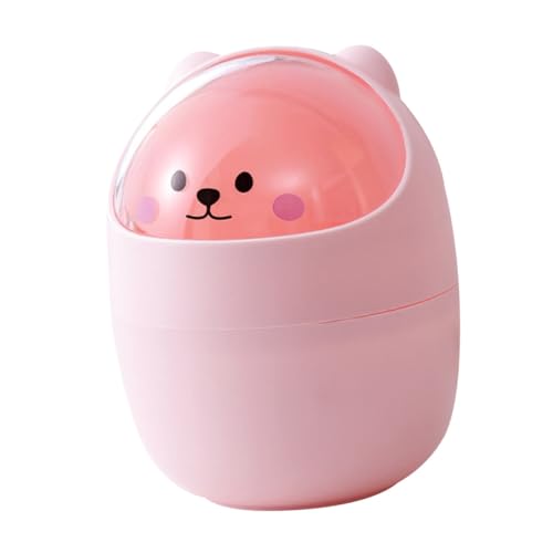 TOYANDONA Mini Mülleimer mit Deckel aus Robustem Kunststoff Kleiner Desktop abfallbehälter in Süßem Bären design für Büro Schlafzimmer und Küche TOYANDONA Mini Mülleimer mit Deckel aus Robustem Kunststoff Kleiner Desktop abfallbehälter in Süßem Bären design für Büro Schlafzimmer und Küche von TOYANDONA