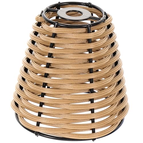 TOYANDONA Miniatur Lampenschirm Geflochten aus Naturmaterial Leichter Kompakter Lampenüberzug Dekorativer Lampenschirm für Tischlampe Schont Augen durch Sanftes Licht Braun TOYANDONA Miniatur Lampenschirm Geflochten aus Naturmaterial Leichter Kompakter Lampenüberzug Dekorativer Lampenschirm für Tischlampe Schont Augen durch Sanftes Licht Braun von TOYANDONA