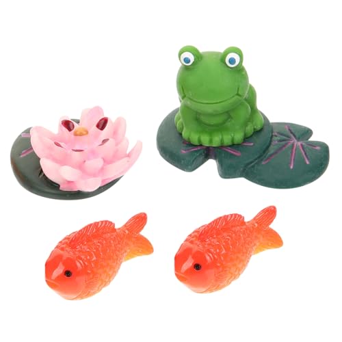 TOYANDONA Miniatur Lotus Ornament mit Karpfen und Lotusblatt Dekoratives Aquarium Zubehör Langlebige und Sichere Fischteich Deko für Puppenhaus Bonsai und Mini Garten Vielseitige TOYANDONA Miniatur Lotus Ornament mit Karpfen und Lotusblatt Dekoratives Aquarium Zubehör Langlebige und Sichere Fischteich Deko für Puppenhaus Bonsai und Mini Garten Vielseitige von TOYANDONA