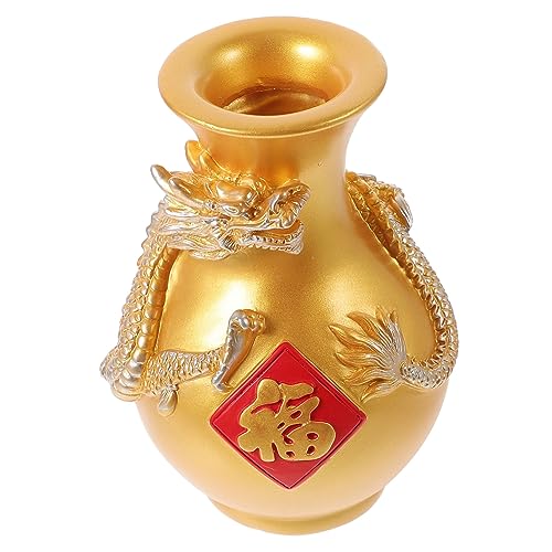 TOYANDONA Moderne Drachen vase aus Hochwertigem Harz Glatte Oberfläche Dekorativ für Wohnzimmer Büro Hochzeit Langlebig Korrosionsbeständig Stilvolle Heimdekoration und Geschenkidee von TOYANDONA
