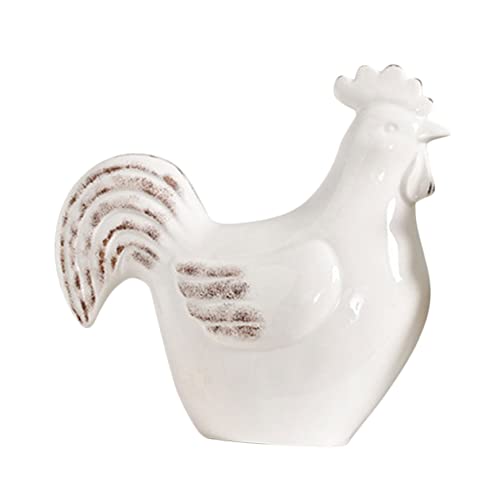 TOYANDONA Moderner Keramik Hahn Dekofigur Minimalistisches Desktop Rooster Ornament Stabile Tischdekoration für Büro und Wohnzimmer Lebensecht Gestaltetes Wohnaccessoire Kreative TOYANDONA Moderner Keramik Hahn Dekofigur Minimalistisches Desktop Rooster Ornament Stabile Tischdekoration für Büro und Wohnzimmer Lebensecht Gestaltetes Wohnaccessoire Kreative von TOYANDONA