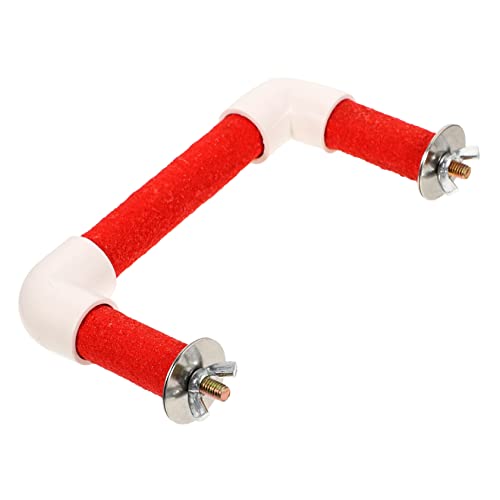 TOYANDONA Multifunktionale Förmige Papageiensitzstange Rot Natürlicher Kauspielplatz für Wellensittiche Papageien Nymphensittiche Stabile Verschleißfeste Vogelkäfig Sitzstange zur TOYANDONA Multifunktionale Förmige Papageiensitzstange Rot Natürlicher Kauspielplatz für Wellensittiche Papageien Nymphensittiche Stabile Verschleißfeste Vogelkäfig Sitzstange zur von TOYANDONA