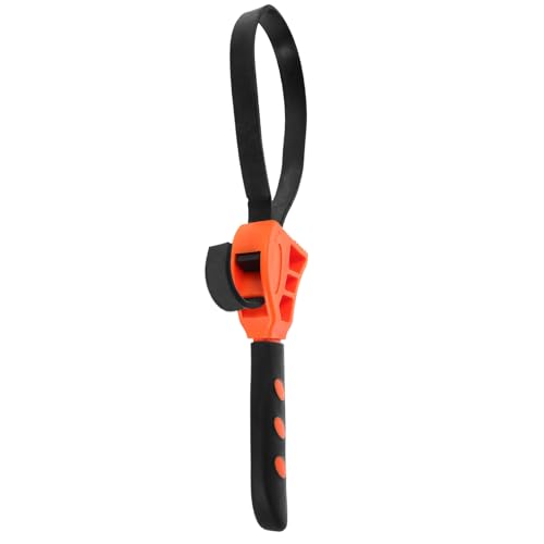 TOYANDONA Multifunktionales Flaschenöffner Werkzeug mit Verstellbarem Gurt Rutschfester Griff für Flaschen und Ölfilter Tragbar für Außenbereich in Leuchtendem Orange von TOYANDONA