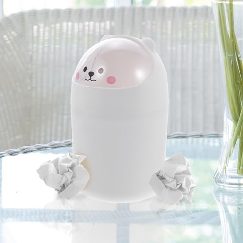 TOYANDONA Niedlicher Cartoon Mülleimer mit Deckel Kleiner Tischabfalleimer für Büro und Schlafzimmer Kompakter Desktop mülleimer aus Kunststoff Praktischer Aufbewahrungsbehälter für TOYANDONA Niedlicher Cartoon Mülleimer mit Deckel Kleiner Tischabfalleimer für Büro und Schlafzimmer Kompakter Desktop mülleimer aus Kunststoff Praktischer Aufbewahrungsbehälter für von TOYANDONA