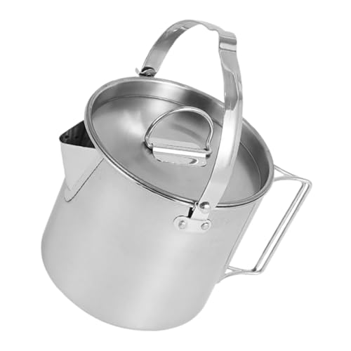 TOYANDONA Outdoor Camping Kessel Tragbarer Wasserkocher mit Hängefunktion Schnelles Erhitzen Multifunktionaler Tee und Kaffeekessel für Wandern Picknick Rucksacktouren von TOYANDONA