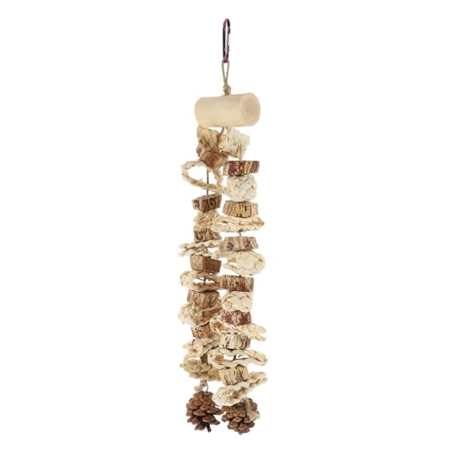 TOYANDONA Papageien Kauspielzeug aus Holz Hängendes Vogelspielzeug für Wellensittiche und Große Papageien Dekorativ Einfach zu Befestigen Robust und Unterhaltsam TOYANDONA Papageien Kauspielzeug aus Holz Hängendes Vogelspielzeug für Wellensittiche und Große Papageien Dekorativ Einfach zu Befestigen Robust und Unterhaltsam von TOYANDONA