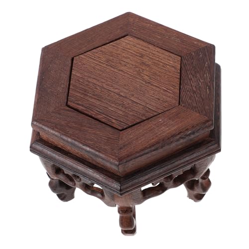 TOYANDONA Pflanzenständer Kleiner Sechseckiger Halter Stabiler Holzpodest für Fensterbänke Tische und Garten Multifunktionale Präsentationsbasis für Pflanzen und Aquarien von TOYANDONA