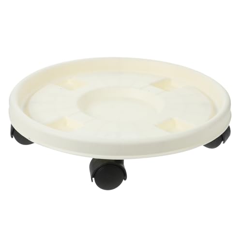 TOYANDONA Pflanzentopfhalter Tablett Pflanzenschalen für Töpfe Pflanzentopfschale universelle Radablage Bodenschale für Blumentöpfe Pflanzentopf-Mover Blumentopfer pp Beige von TOYANDONA