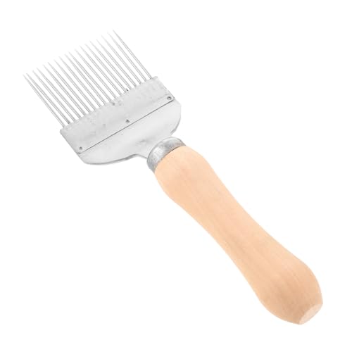TOYANDONA Pin Entdeckelungsgabel mit Geraden Nadeln aus Edelstahl Imker Werkzeug zum Schonenden Entfernen von Bienenwachs und Honig Einfach zu Bedienen Langlebig und Multifunktional für von TOYANDONA