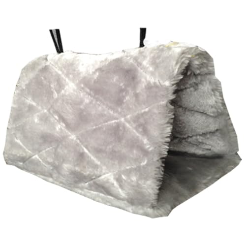 TOYANDONA Plüsch Vogelhängematte Warmes Kuschelnest Hängende Tierhöhle mit Wärmeisolierung für Papageien und Kleine Vögel Winterhütte von TOYANDONA