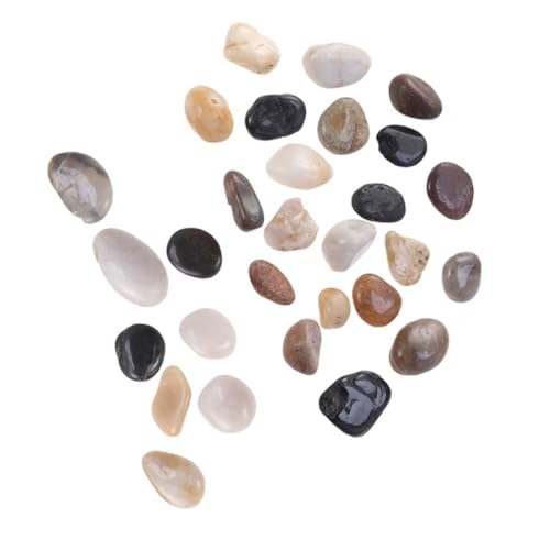 TOYANDONA Polierte Flusssteine Wetterfeste Dekosteine für Garten Bonsai Aquarium Springbrunnen Innen Außen von TOYANDONA