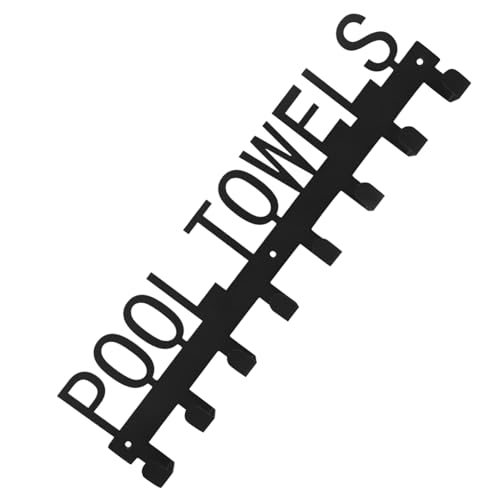 TOYANDONA Pool Handtuchhalter Eisen Robuster Handtuchhaken für Außenbereich für Badezimmer Schlafzimmer und Pool Schwarz Vielseitiger Kleiderbügel für Handtücher Hüte und TOYANDONA Pool Handtuchhalter Eisen Robuster Handtuchhaken für Außenbereich für Badezimmer Schlafzimmer und Pool Schwarz Vielseitiger Kleiderbügel für Handtücher Hüte und von TOYANDONA